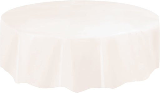 Ivory Round Plastic Tablecover 213 Dia