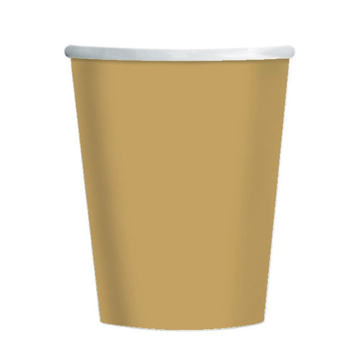 Gold Paper Cup 266Ml 8pk