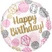 18'' Gems Happy Birthday Foil Balloon