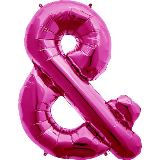 34'' Super Shape Foil Letter & Ampersand - Magenta