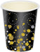 Black and Gold Sparkle Fizz Cups 9oz