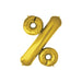 34'' Shape Foil Percent Sign % - Gold (North Star)