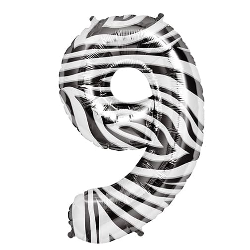 34'' Zebra Number 9