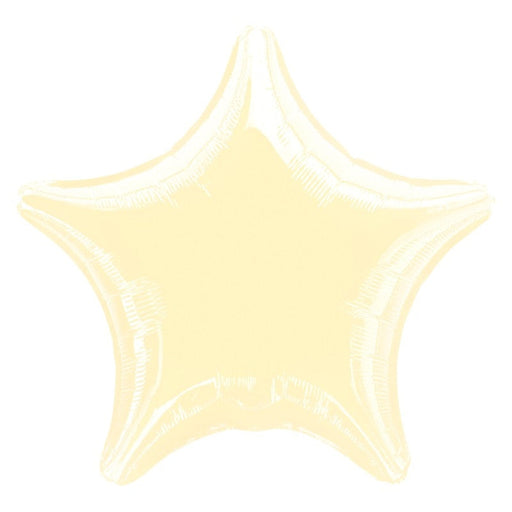 32'' Star Metallic Pearl Ivory Plain Foil 3pk