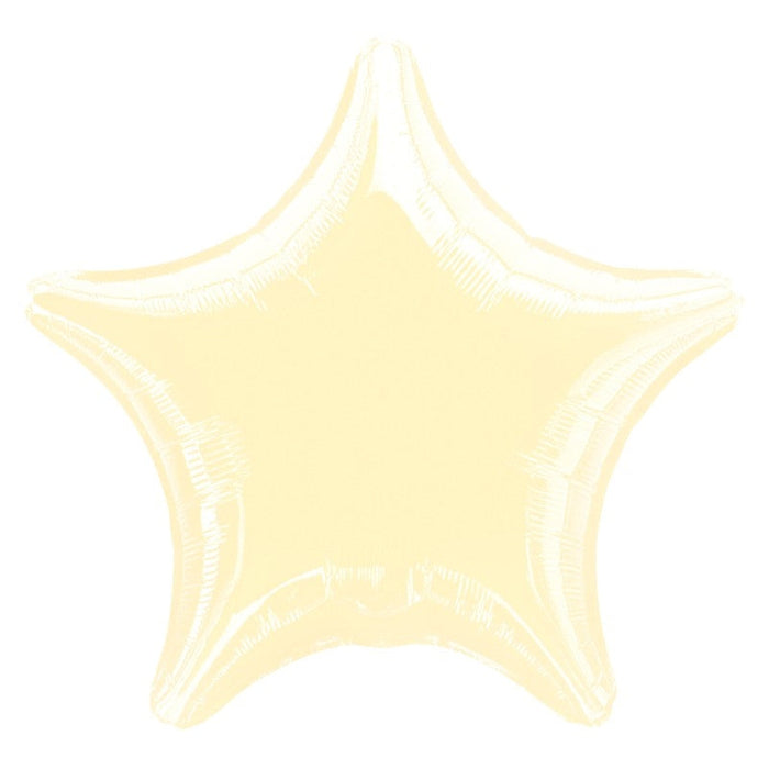 32'' Star Metallic Pearl Ivory Plain Foil 3pk