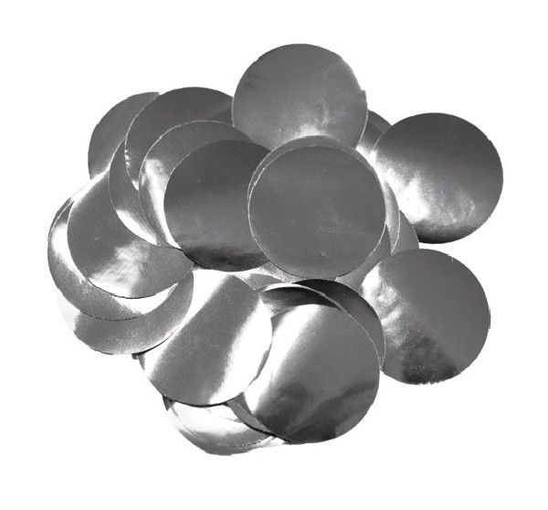 Silver Metallic Foil Confetti 25Mm X 50G