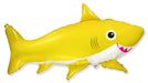 15 Inch Yellow Happy Shark (Flat)