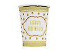 Golden Birthday Paper Party Cups 8pk