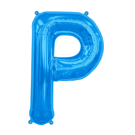 16'' Foil Letter P - Blue Packaged Air Fill