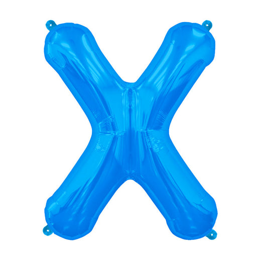 16'' Foil Letter X - Blue Packaged Air Fill