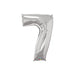 34'' Shape Foil Number 7 - Silver (Qualatex)