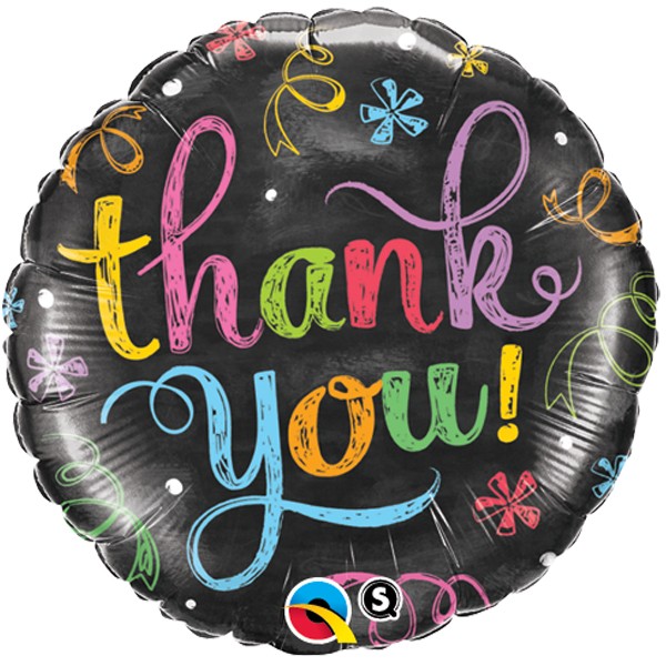 18'' Thank You Chalkboard Foil Balloon