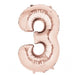34'' Shape Foil Number 3 - Rose Gold (Anagram)