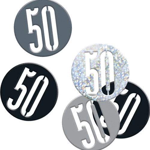 Black 50 Birthday Confetti 14G
