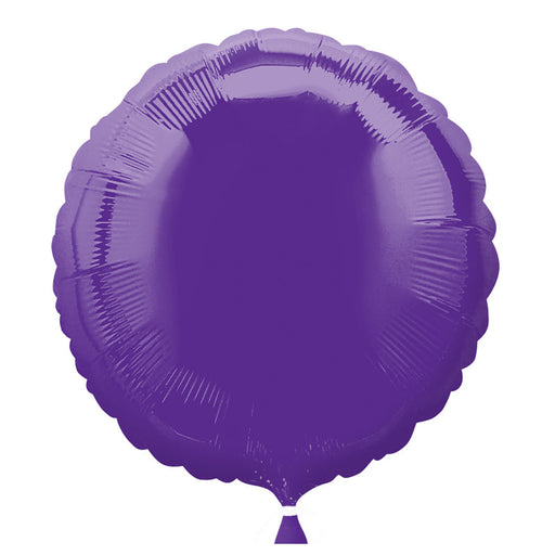 18 Inch Round Quartz Purple Plain Foil (Flat)