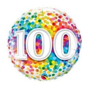 18'' Foil Rainbow Confetti 100