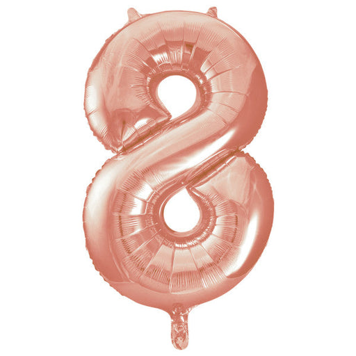 Rose Gold Number 8 Shaped Foil Balloon 34''