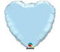 18'' Heart Pearl Lt Blue Plain Foil