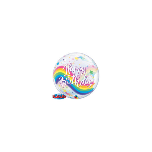 22'' Bubble Unicorn Rainbow Birthday