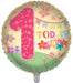 Girls 1st Birthday 18 Inch Foil Balloon