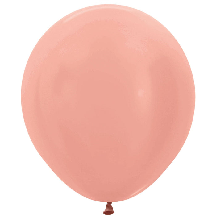 Sempertex Latex Balloons 18 Inch (25pk) Metallic Rose Gold