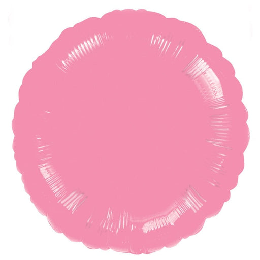 18 Inch Round Foil Metallic Pink Plain Foil (Flat)