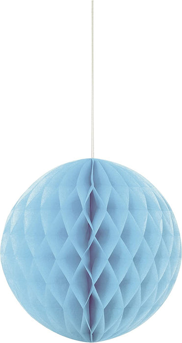 Soft Blue Paper Honeycomb Ball Decoration