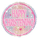 Pink Christening Prism Round Foil Balloon 18''