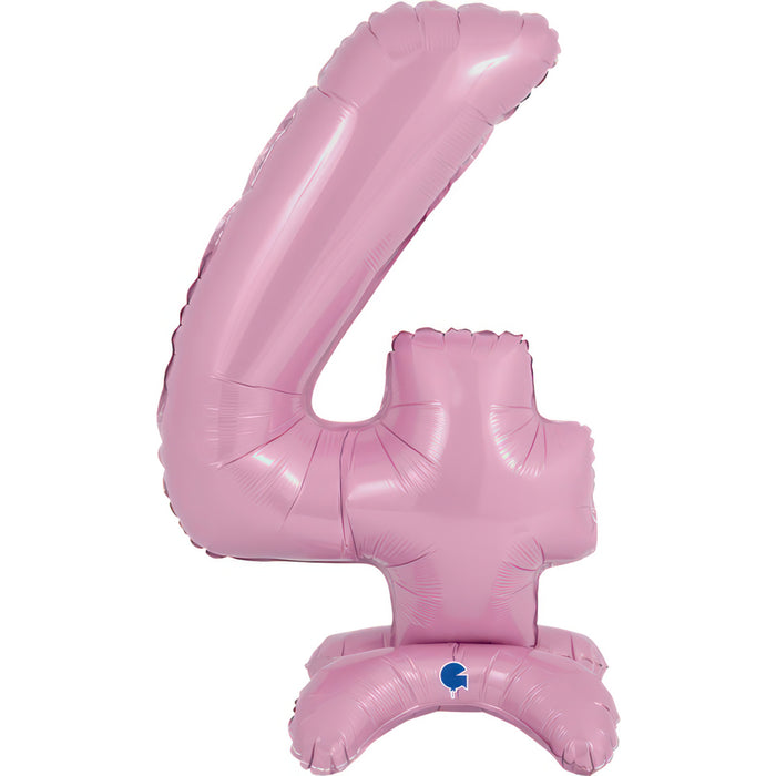 Pastel Pink Stand Up Balloon Number 4 26"