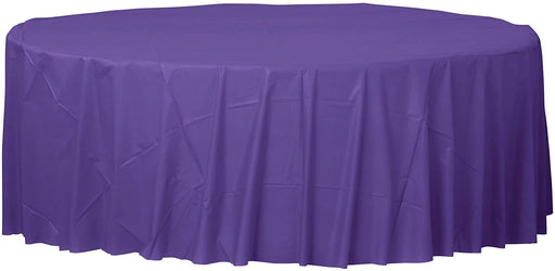Purple Round Plastic Tablecover 213 Dia