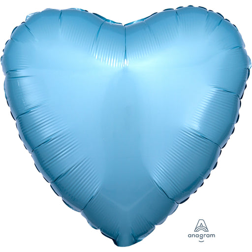 18 Inch Foil Pastle Blue Heart (Flat)
