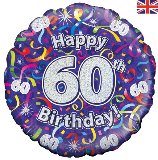 18'' Foil Happy 60th Birthday Streamers