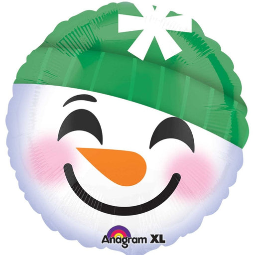 18'' Snowman Emoticon Foil Balloon