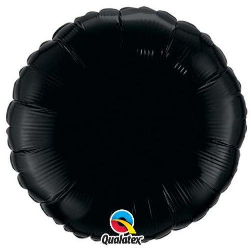 4'' Round Onyx Black Plain Foil