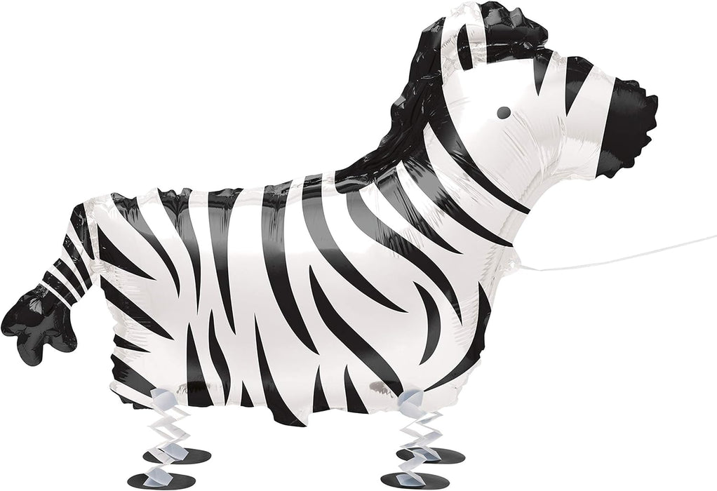 Walking Pet Zebra Foil Balloon