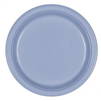 Pastel Blue Plastic Plate 17.7Cm 20pk