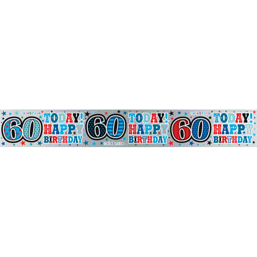 Foil Banner 60th Happy Birthday
