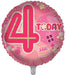 Pink 4th Birthday 18 Inch Foil Balloon