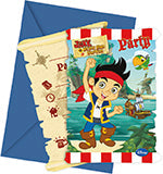 Jake and the Neverland Pirates Party Invitations 6pk