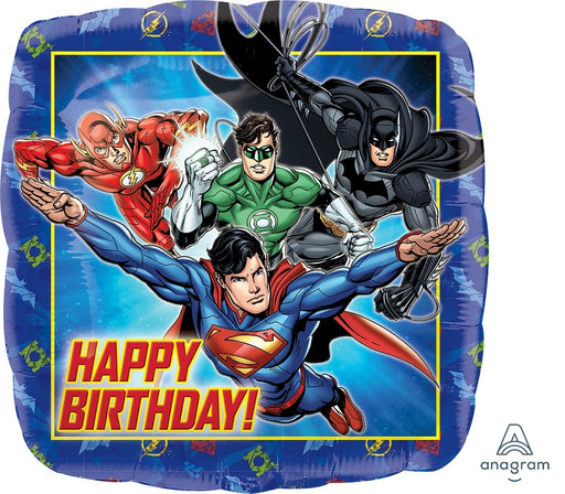 17'' Foil Justice League Happy Birthday