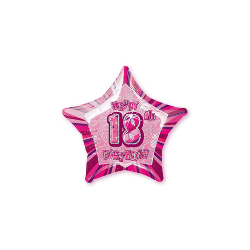 20'' Foil Glitz Pink Prismatic Balloon 18