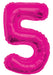 Giant Pink Foil Number '5' Balloon