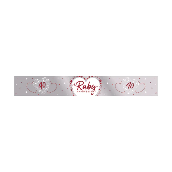 Ruby Anniversary Banner 9ft