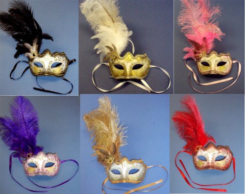 Luxury Venetian Masquerade Carnival Feather Eye Mask