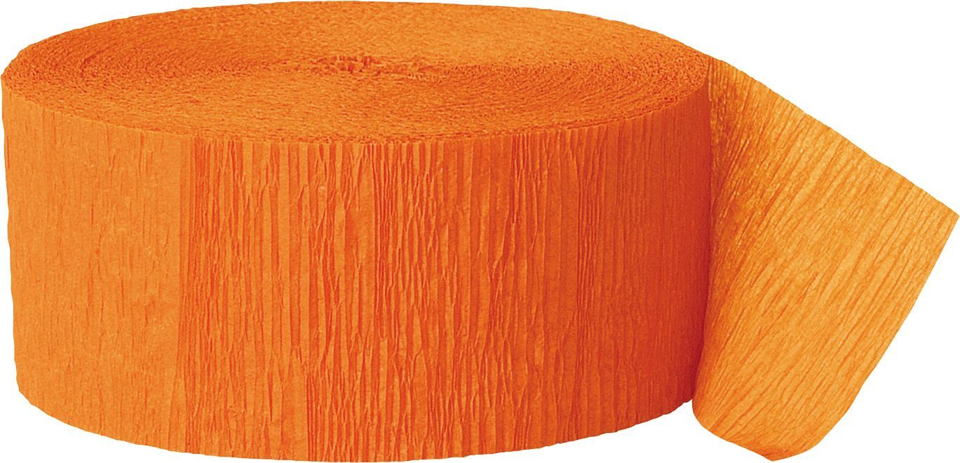 Orange Crepe Paper Stemer 45mm x 10mtr (5pk)