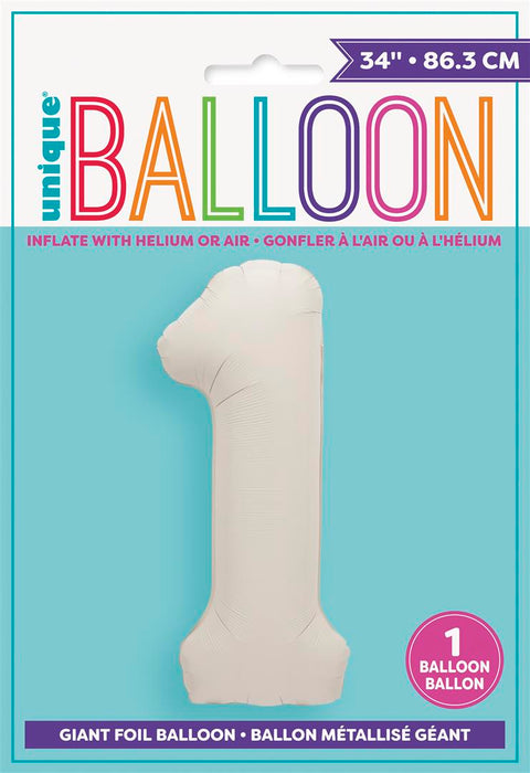 34" Nude Number 1 Foil Balloon