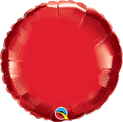 9'' Round Ruby Red Plain Foil