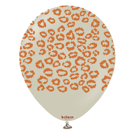 12" Stone (Caramel) Safari Leopard Print Balloons (25pk)