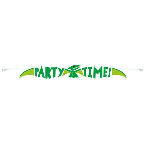 Dinosaur Party Time Banner