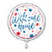 Red, White, Blue Welcome Home Round Foil Balloon 18''